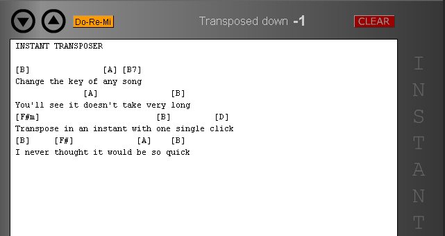 Instant Transposer 1.0 screenshot