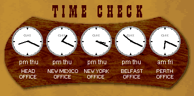 An ASP component that puts animated timezone clocks on your web site.