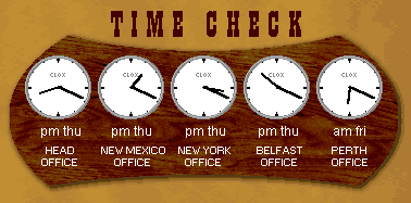 CLOX WebMaster ASC - Puts time zone clocks on your web site.